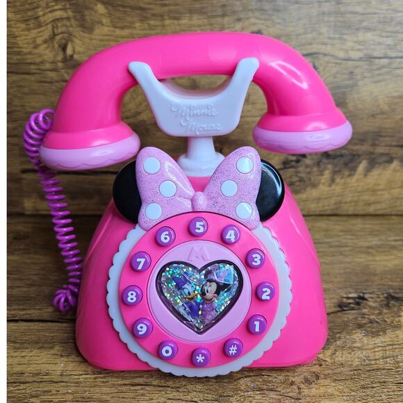 Disney Junior Minnie Happy Helpers Pink Talking phone - Picture 1 of 5